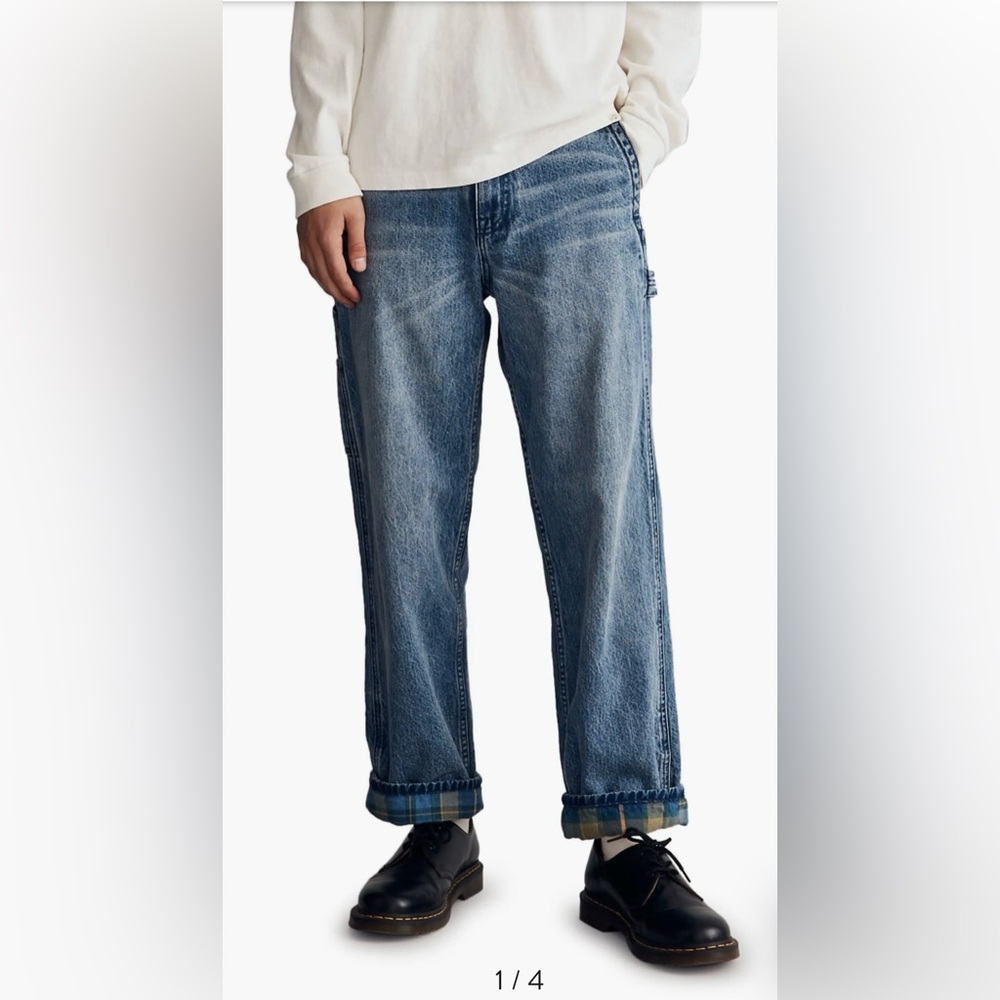 Madewell Flannel Lined carpenter Jeans NWT